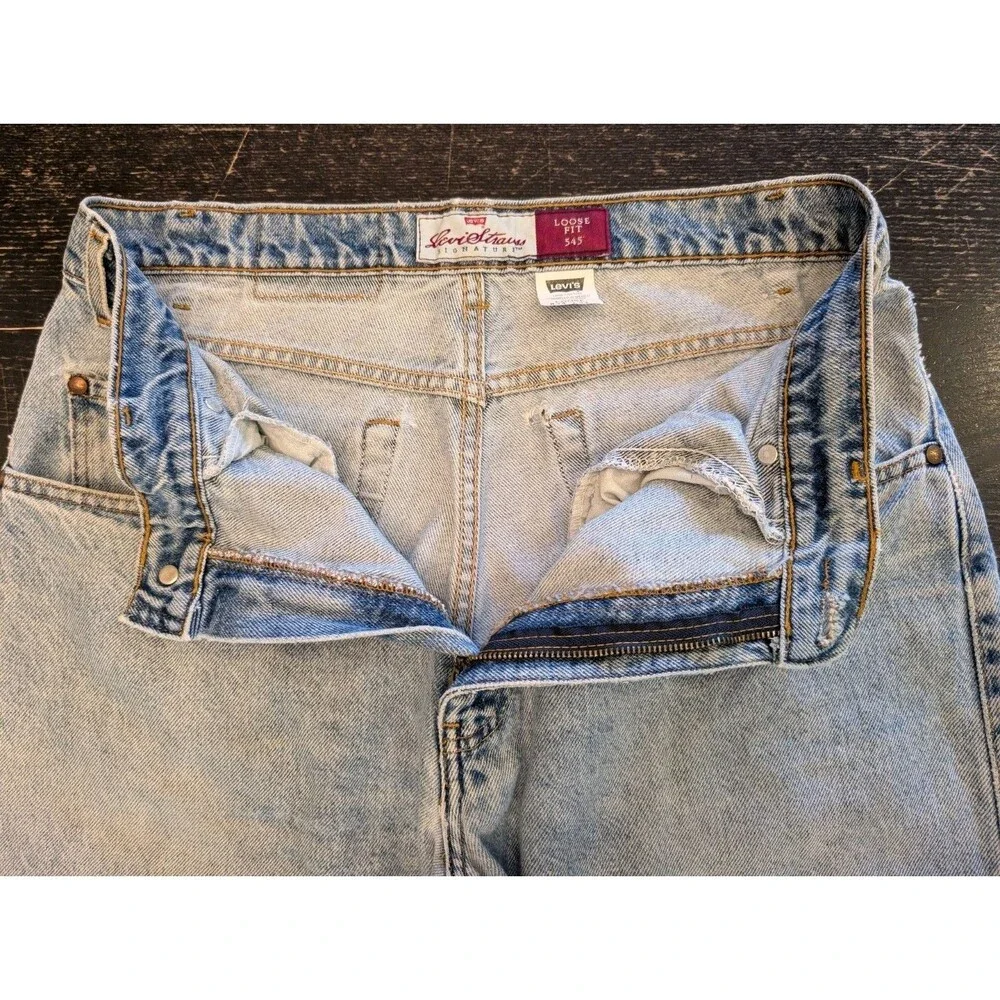 VTG Levi’s 545 Signature Loose Fit Jeans Mens 34x31 Baggy Light Wash Bronze Tab